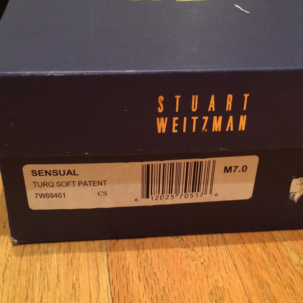 Stuart Weitzman Turquoise Patent Leather Heels